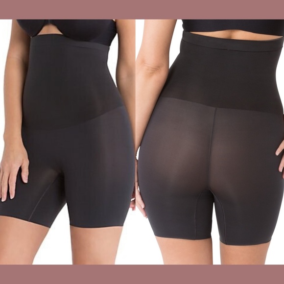 NWT $68 Spanx Shape My‎ Day High Waist Mid Thigh Shaper Black [SZ Small ] #B634 - Picture 1 of 8